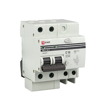 Дифференциальный автоматический выключатель АД-2 S 50А 100мА (хар, С, АС, электронный) 6кА PROxima EKF
