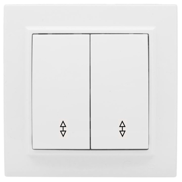 Минск Выключатель 2-кл, СП проходной 10А белый EKF