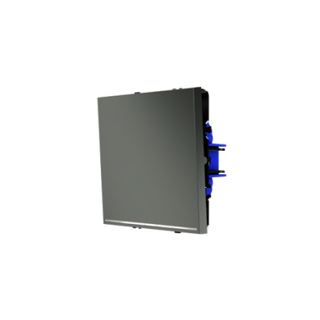 Выключатель встраиваемый Voltum S70 одноклавишный с подсветкой 10А, (титан)