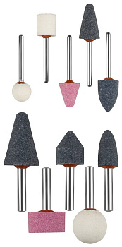 Набор "Мастер": Абразивные минишарошки-насадки для гравера и дрели, хвостовик d 3,2мм, d 6мм ЗУБР