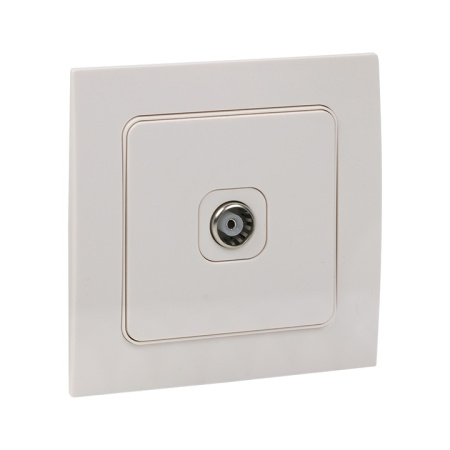 Стокгольм Механизм Розетки TV 1-местной проходной 75Ом 5-862МГц белый EKF