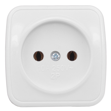 Минск Выключатель 1-клавишный СП проходной, 10А, белый EKF