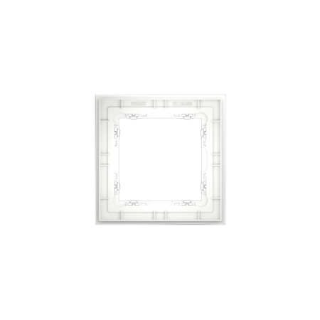Рамка стеклянная Voltum S70 на 1 пост, (белый, матовый, стекло)