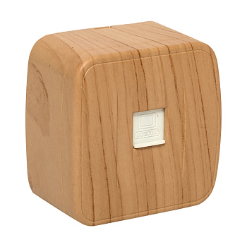 Минск Розетка RJ-45 1-местная ОП , 1А, 120В, светлое дерево EKF