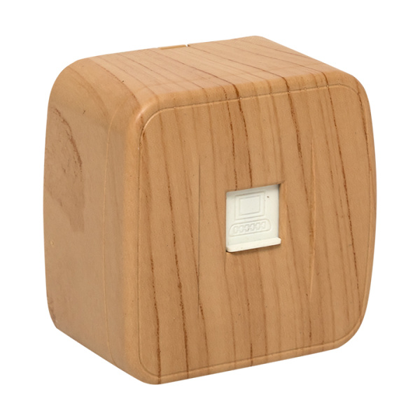 Минск Розетка RJ-45 1-местная ОП , 1А, 120В, светлое дерево EKF