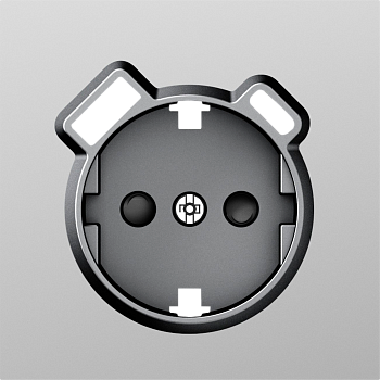 Donel S08 сталь накладка для розетки Schuko с зарядным устройством USB A+C, со шторками 16A 250 В~,серия DB