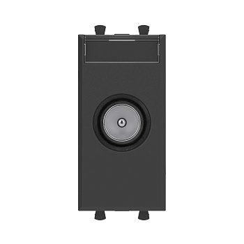 Розетка TV оконечная модульная, "Avanti", "Черный матовый", 1 модуль DKC