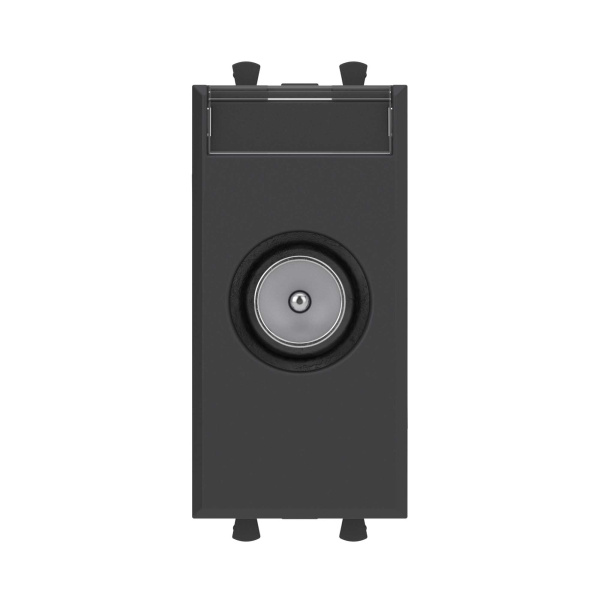 Розетка TV оконечная модульная, "Avanti", "Черный матовый", 1 модуль DKC