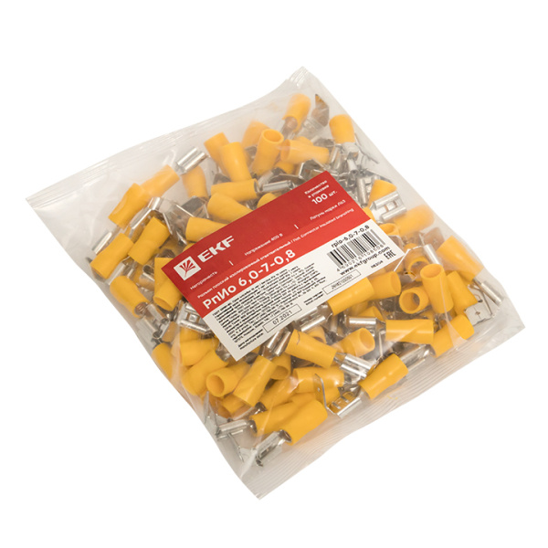 Разъем плоский изолированный ответвительный РпИо 6,0-7-0,8 (100шт) PROxima EKF Разъем плоский изолированный ответвительный РпИо 6,0-7-0,8 (100шт) PROxima EKF