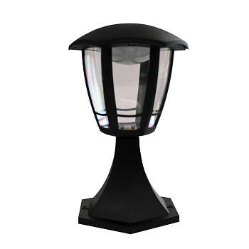 11-194 Св-к садово-парковый, светод-й, столб мал, «Валенсия 1», 8Вт, 6-ти гран., 720Лм, 6500К, черн Apeyron