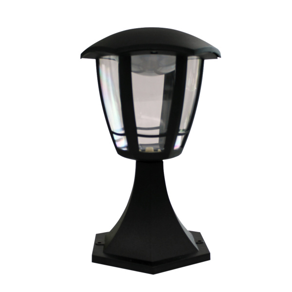 11-194 Св-к садово-парковый, светод-й, столб мал, «Валенсия 1», 8Вт, 6-ти гран., 720Лм, 6500К, черн APEYRON