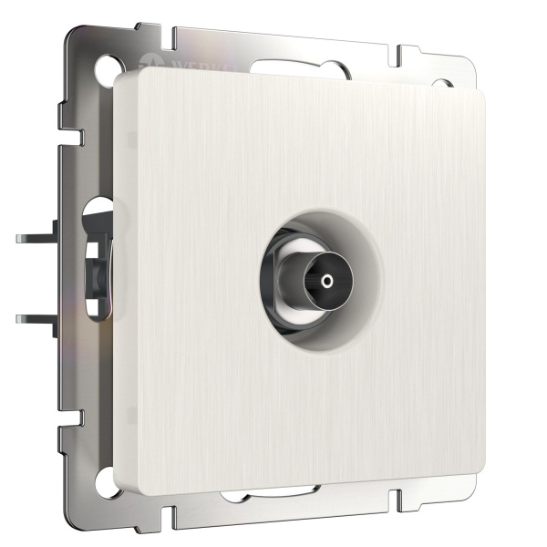 Встраиваемые механизмы розетка СУ TV оконечная . перламутр рифленый IP20 Werkel