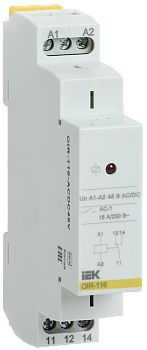 Реле промежуточное модульное OIR 1 контакт 16А 48В AC/DC IEK