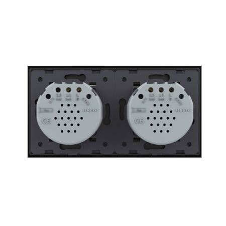 Сенсорный выключатель 3 клавиши (2-1), 2 поста Черный Livolo