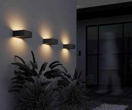 Настенный светильник (бра) 18Вт 3000К Черный IP54 Cont O464WL-L18GF3K Outdoor Maytoni