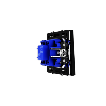 Перекрестный переключатель встраиваемый Voltum S70 одноклавишный 10А, (черный матовый)