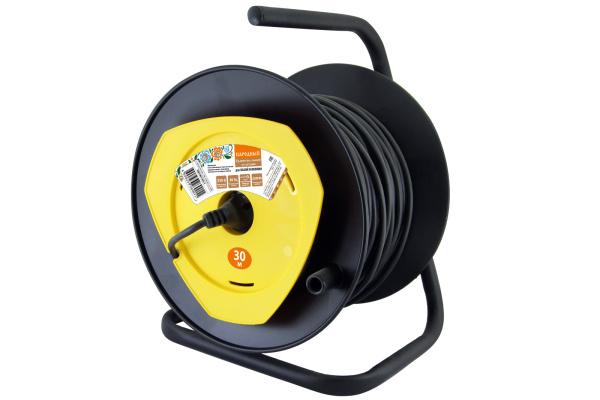 Удлинитель на катушке силовой народный с 1 выносной роз. ПВС 2200 Вт с/з, 30м TDM