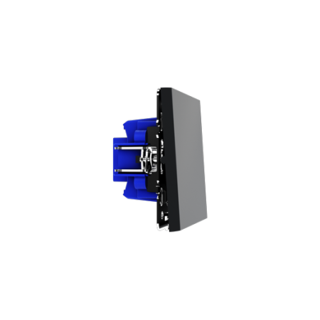 Перекрестный переключатель встраиваемый Voltum S70 одноклавишный 10А, (графит)