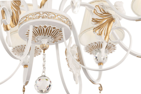 Люстра 6*E14 40Вт Белый с Золотом IP20 Elina ARM222-06-G Maytoni