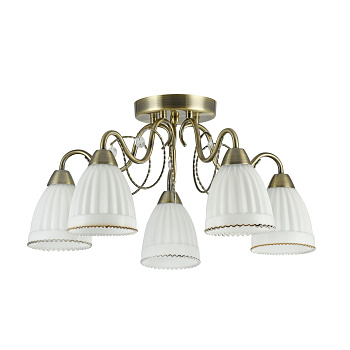 Потолочный светильник 5*E14 40Вт Бронза IP20 Letizia FR2757-PL-05-BZ Freya