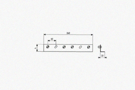 Соединитель лотковый замковый СЛЗх100х1,5 УХЛ1, оцинкованный лист, S1,5