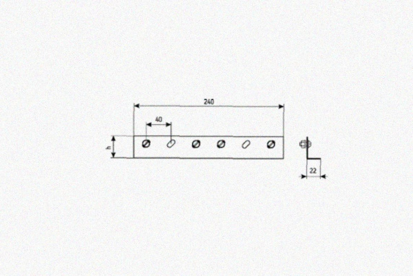 Соединитель лотковый замковый СЛЗх100х1,5 УХЛ1, оцинкованный лист, S1,5