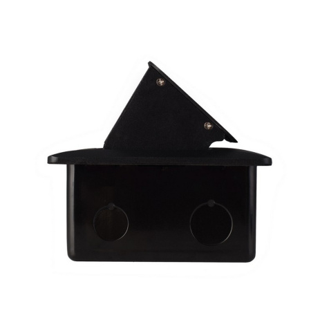 Выдвижной горизонтальный модуль RocketSocket в пол для розеток Livolo 2 поста, черный