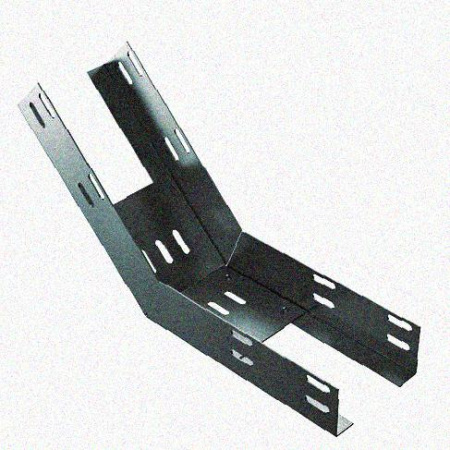 Лоток перфорированный КП 500х200-45 УТ1,5 для поворота трассы вверх на 45, оцинкованный лист, S1,5