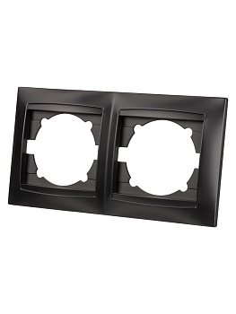 Рамка 2-х постовая горизонтальная графит "Лама" TDM