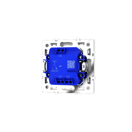 Проходной переключатель встраиваемый Voltum S70 одноклавишный с подсветкой 10А, (белый матовый)