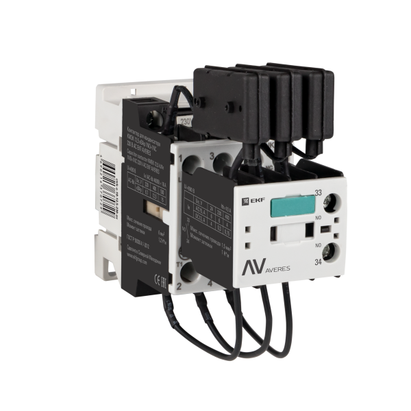 Контактор для конденсатора КМЭК 10 кВАр 230В 1NО+1NC AVERES EKF