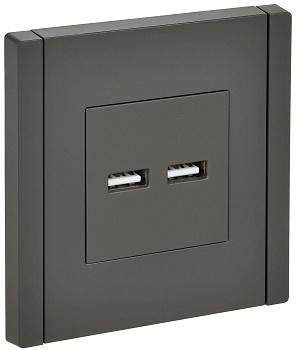 FORTE&PIANO Розетка USB A+A 3,1А FP349 серый IEK FORTE&PIANO Розетка USB A+A 3,1А FP349 серый IEK