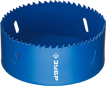 105мм, коронка биметаллическая, быстрорежущая сталь ЗУБР