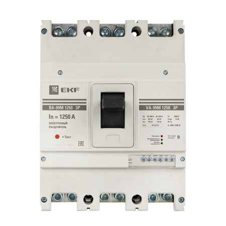 Выключатель автоматический ВА-99М 1250/1250А 3П 50кА с электронным расцепителем PROxima EKF