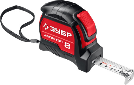 Рулетка с автостопом Автостоп 8м х 25мм ЗУБР