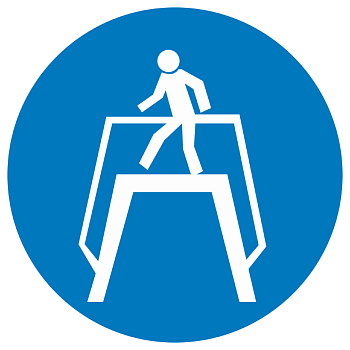 Знак M 12 "Переходить по надземному переходу" ф200 мм, пластик ГОСТ Р 12,4,026-2001 EKF