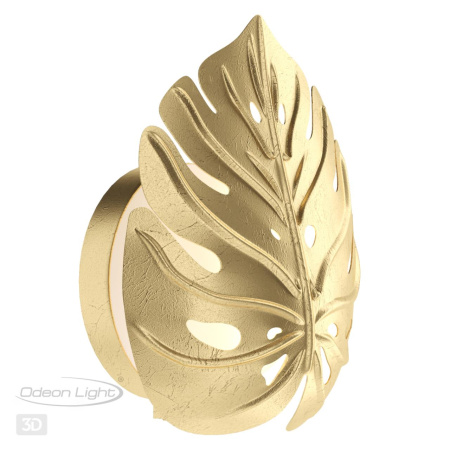 Бра G9 2*5W JUNGLE золотистый/белый/стекло B ODEON LIGHT