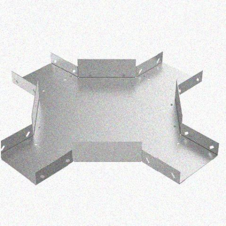 Лоток крестообразный замковый глухой КМЗГ 100х80 УХЛ1, оцинкованный лист, S1,0