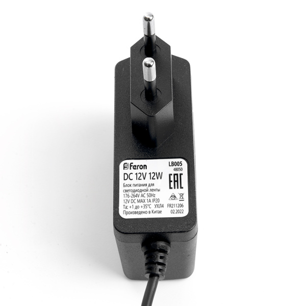 Блок питания для светодиодной ленты 12W 12V (драйвер), LB005 Feron