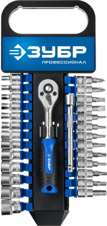 ТМ-28 набор торцовых головок 28 предм. Серия Профессионал. ЗУБР