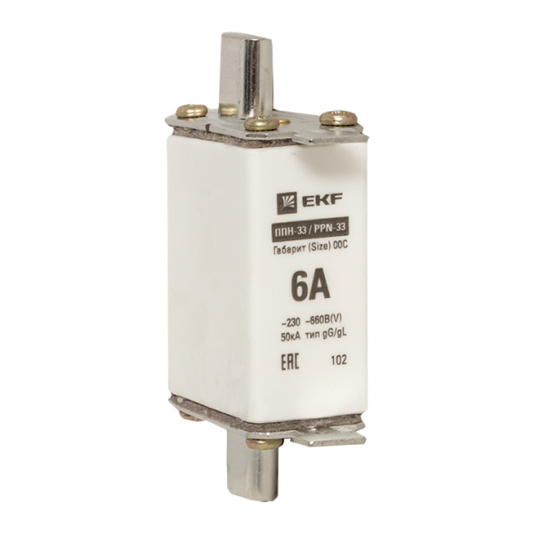 Плавкая вставка ППН-33 100/6А габарит 00С PROxima EKF