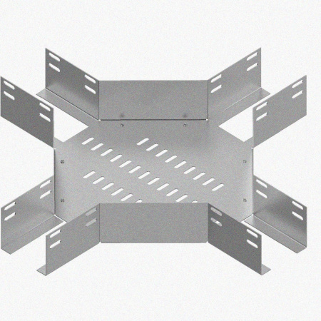 Лоток крестообразный глухой КМГ 200х80 УТ1,5, оцинкованный лист S1,0