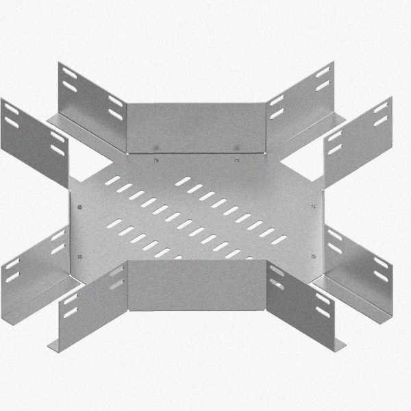 Лоток крестообразный глухой КМГ 200х80 УТ1,5, оцинкованный лист S1,0