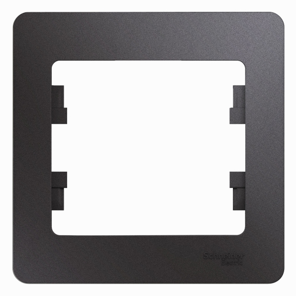 GLOSSA  Рамка горизонтальная 1-м . графит IP20 Schneider Electric