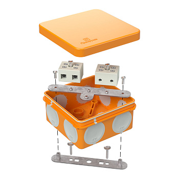 Коробка огнестойкая для о/п двухкомпонентная 60-0210-FR10.0-4 Е15-Е120 80х80х40 RAL2004 Промрукав (44 шт/уп)