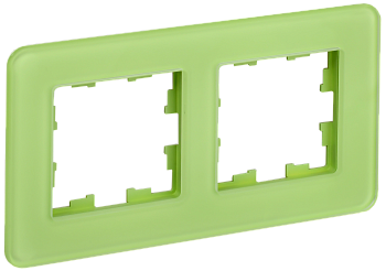 BRITE Рамка 2-мест. РУ-2-2-Бр стекло эко грин RE IEK
