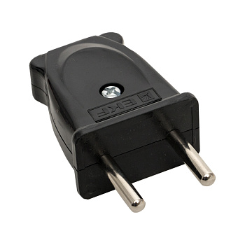 Вилка плоская б/3 черная 10А 250 В Proxima EKF