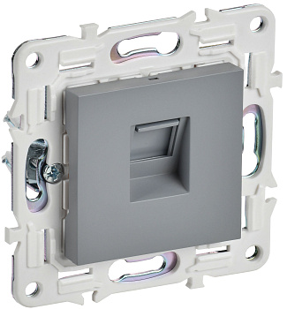 SKANDY Розетка компьютерная RJ45 кат.6 SK-K02Gr серый IEK