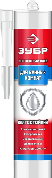 Клей монтажный, влагостойкий, 300мл ЗУБР