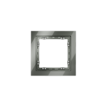 Рамка стеклянная Voltum S70 на 1 пост, (титан, стекло)